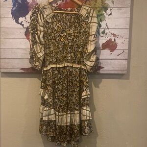 Current Air Floral Dress with Ruffle Details